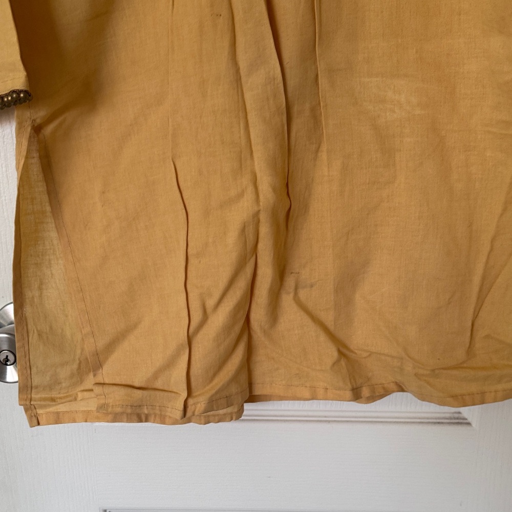 🌸Ladies Mustard Embroidered Tunic Top - Picture 4 of 12